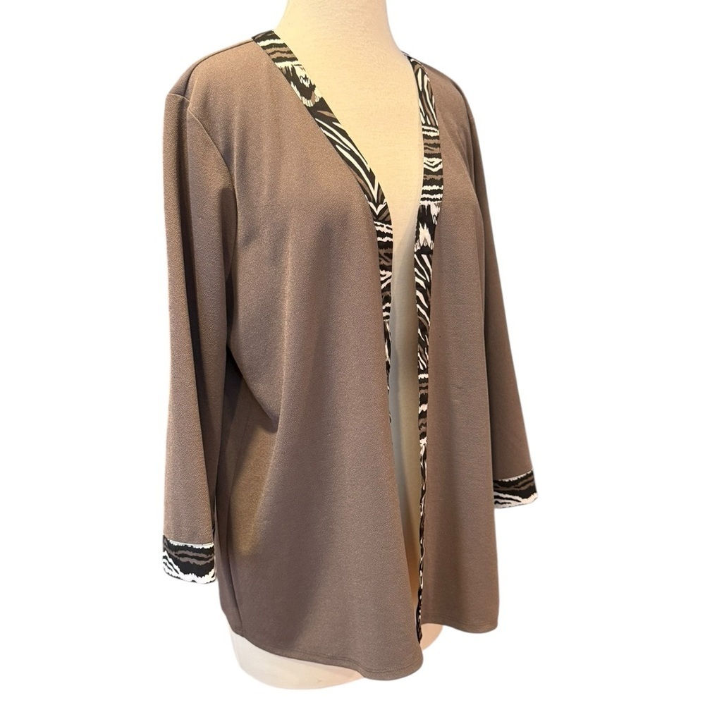 Bob Mackie Wearable Art Open Front Cardigan Size Large - Picture 2 of 9